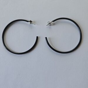 Black Hoop Earrings